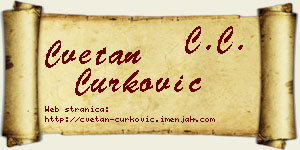 Cvetan Ćurković vizit kartica